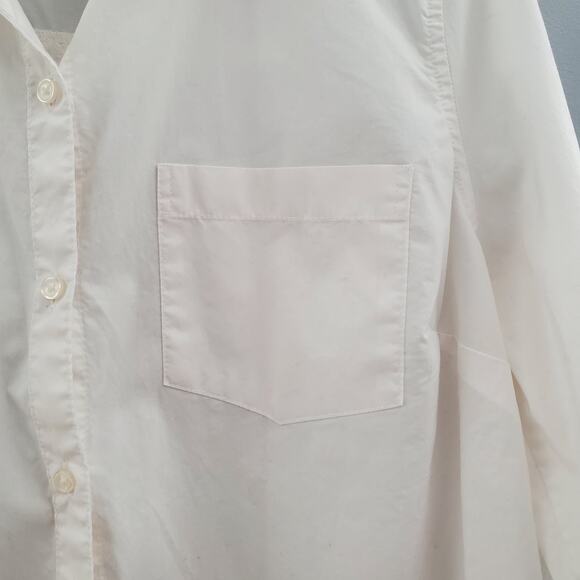 Old Navy The Classic Shirt Women's White Button Down Shirt Size L - Picture 3 of 6